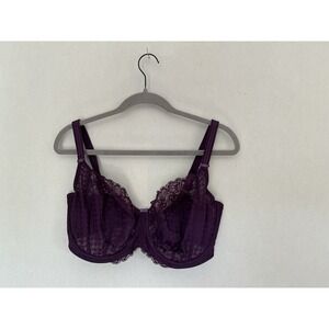 Panache Lace Purple‎ Bra Sz: 36DDDD/I Underwire Bra Panache EUC
